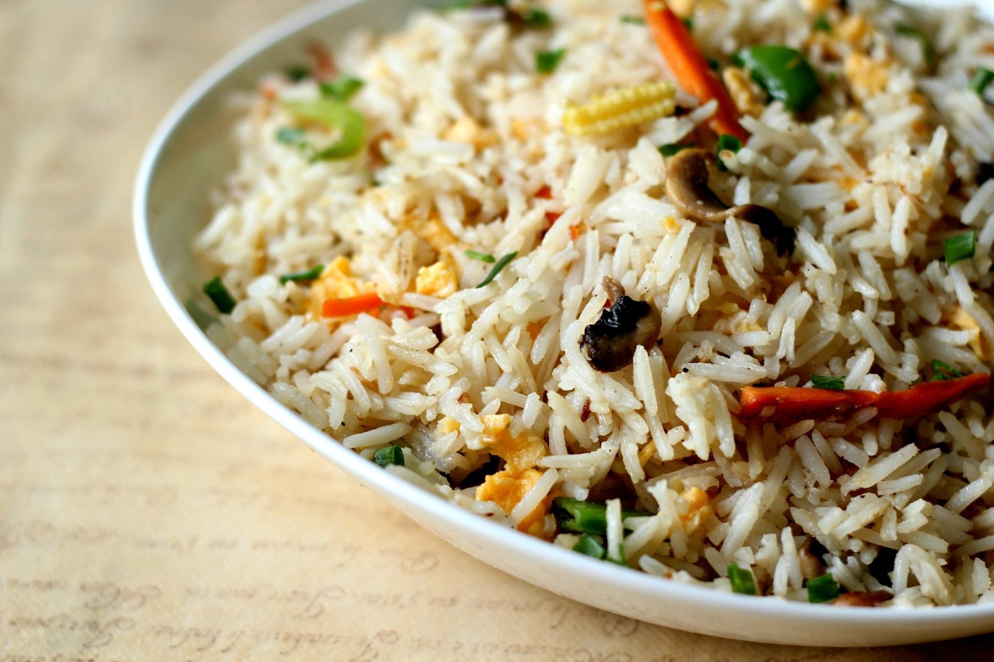 Mixed Vegetable Fried Rice (With or Without Egg) - Ruchik Randhap