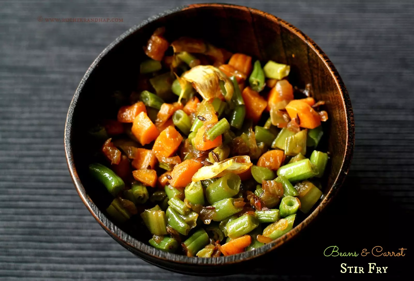Beans & Carrot Stir Fry - Ruchik Randhap