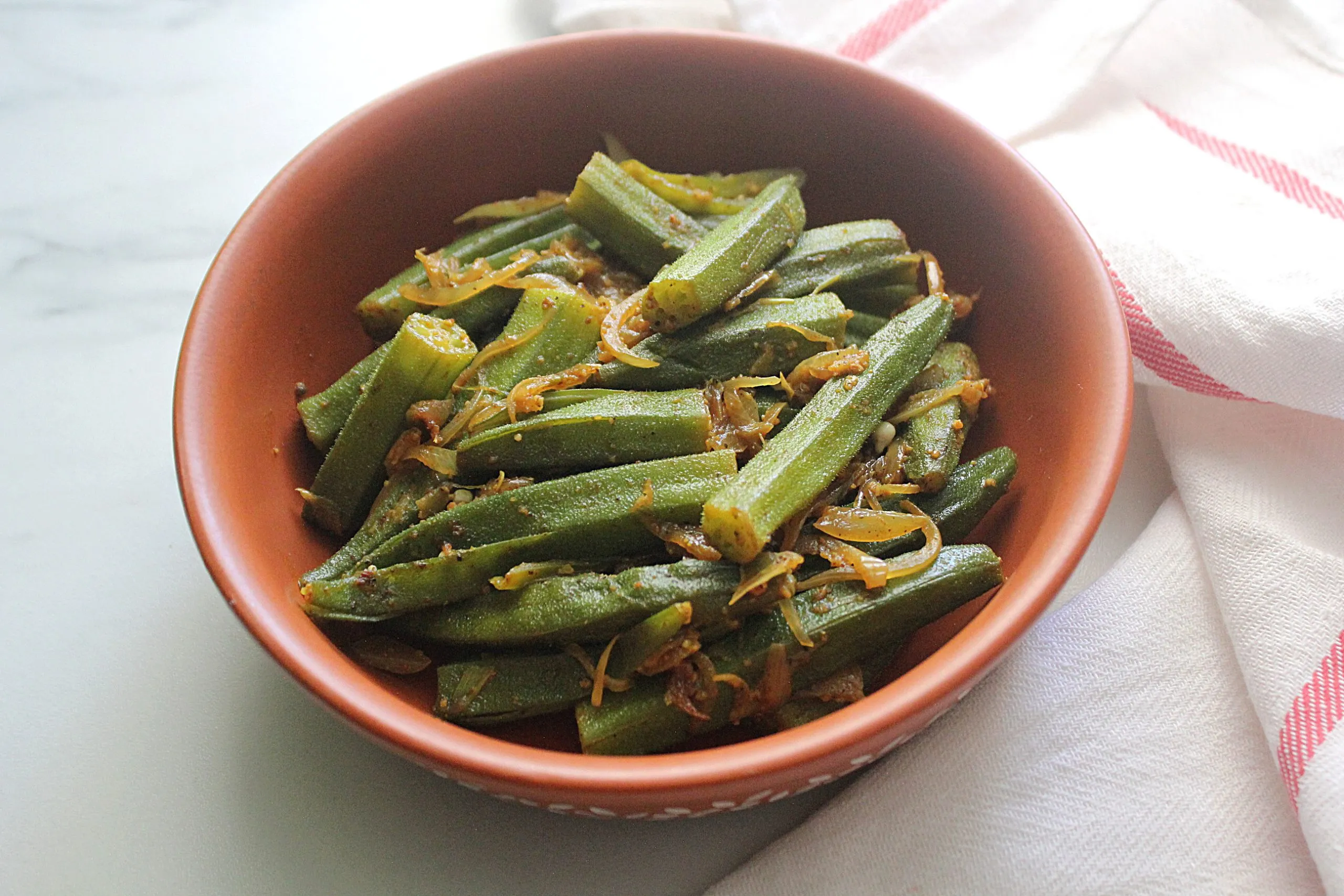 Benda Miryapito Lady's Finger (Okra) Pepper Style Mangalorean