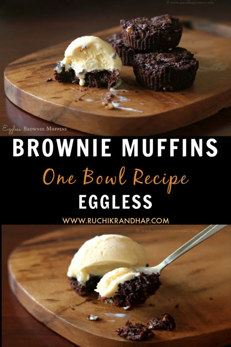 Eggless Brownie Muffins One Bowl Recipe Ruchik Randhap